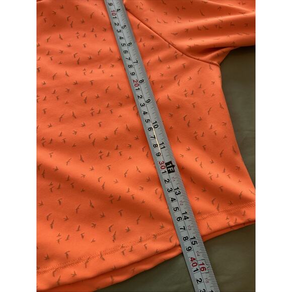 Oiselle Womens Small Long Sleeve Orange Reflective Firecracker Running Crop Top - Picture 10 of 11